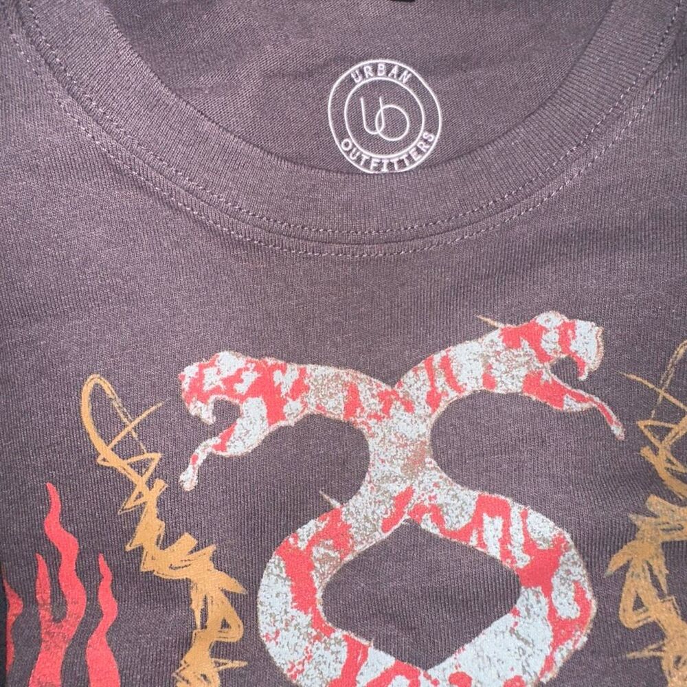 Urban Outfitters UO Medallion Oversized Graphic T Shirt Brown M/L NEW - Picture 6 of 6